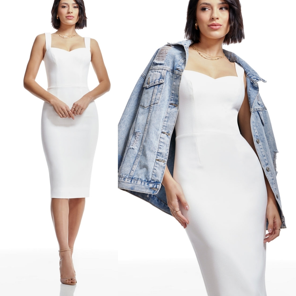 New Dress The Population Off-White Nicole Sweetheart Neckline Cocktail Dress